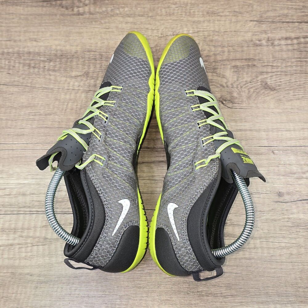 Nike Free 1.0 Cross Bionic Women's Size 9 Grey Neon Green Shoes (641530-200) - Picture 6 of 9